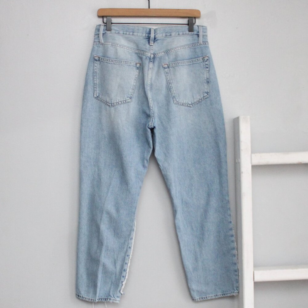 Frame Denim Light Wash Distressed High-Rise Double Layer Jeans - Picture 7 of 11